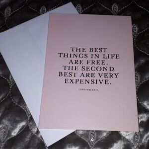 Chic Pink Quote Card
